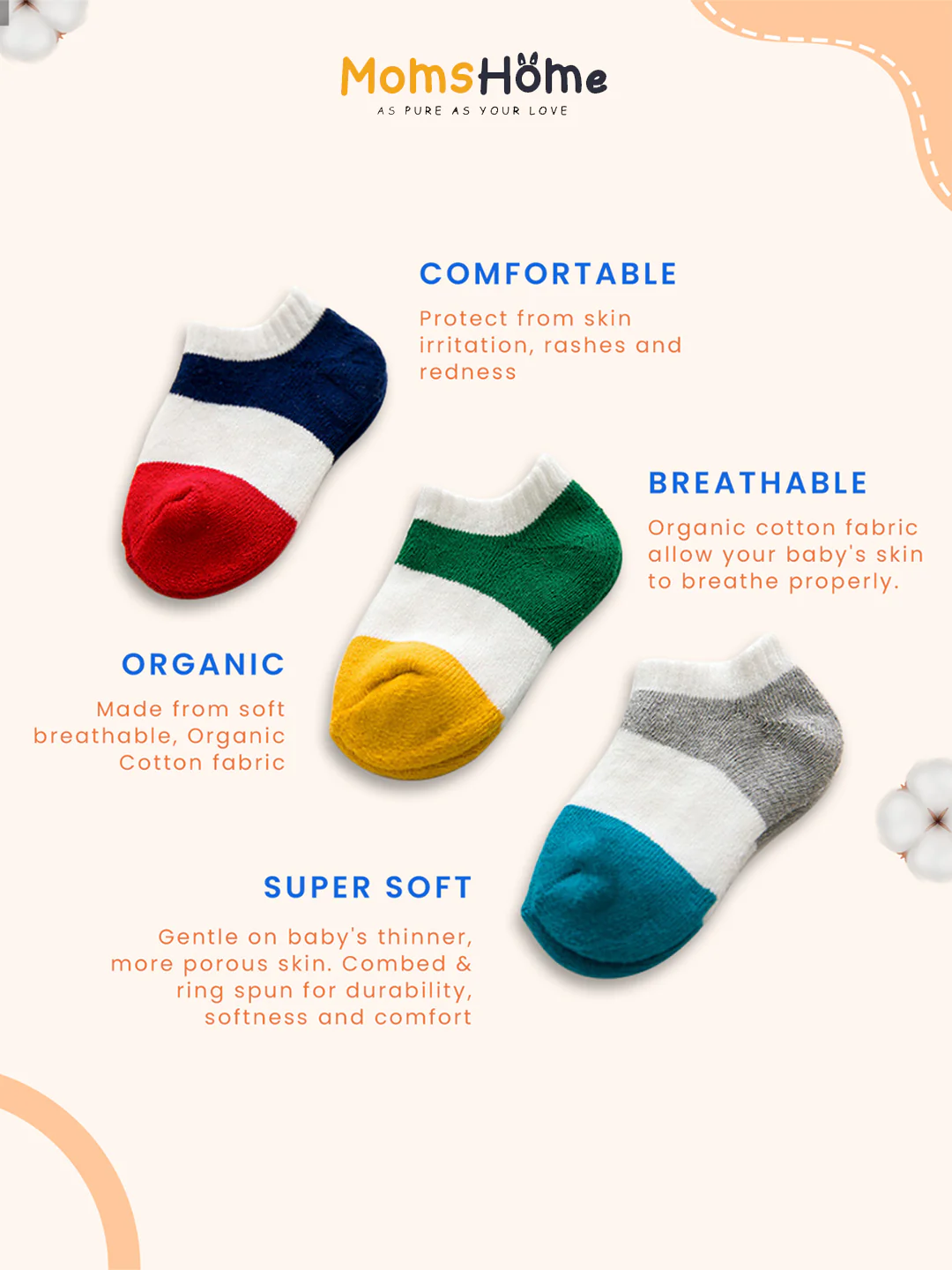 Moms Home Infant Kids Multi-Coloured Printed Organic Cotton 20-Piece Baby Apparel Gift Set - Image 3