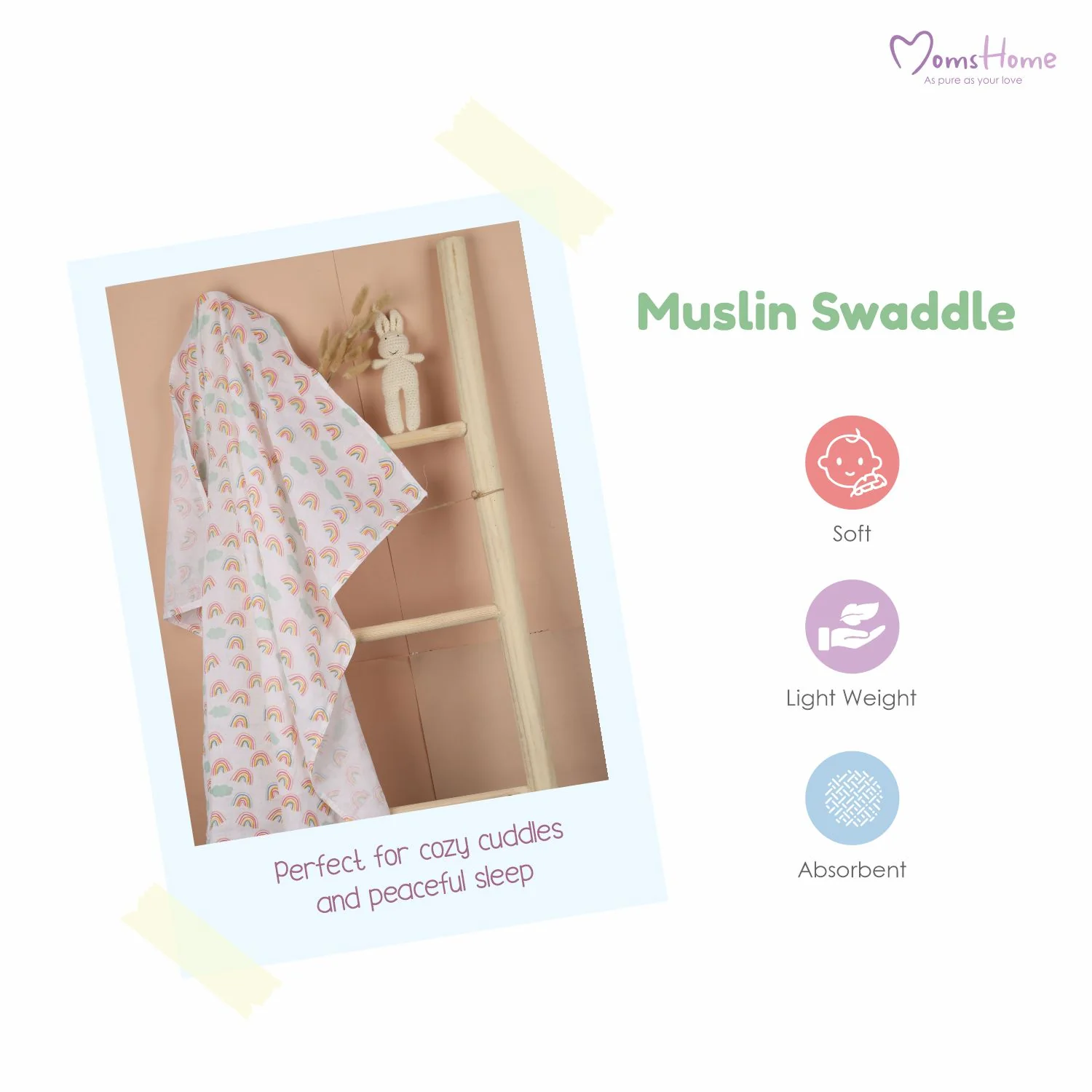 Moms Home Kids Set Of 10 Multicoloured Printed Organic Cotton Gift Set - Image 10